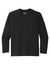 Port & Company PC380YLS Youth Dry Zone Performance Moisture Wicking Long Sleeve Crewneck T-Shirt Jet Black Flat Front