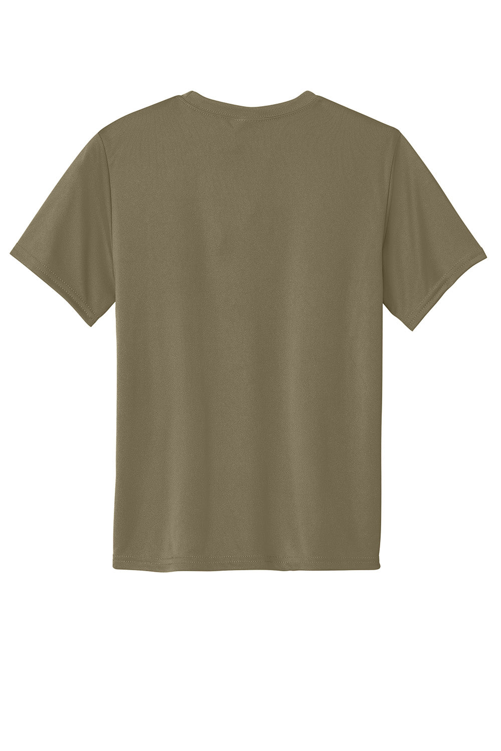 Port & Company PC380Y Youth Dry Zone Performance Moisture Wicking Short Sleeve Crewneck T-Shirt Coyote Brown Flat Back