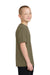 Port & Company PC380Y Youth Dry Zone Performance Moisture Wicking Short Sleeve Crewneck T-Shirt Coyote Brown Model Side