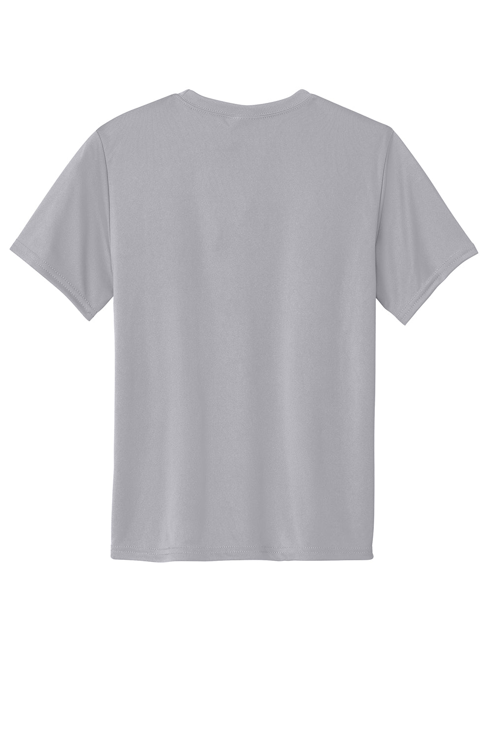 Port & Company PC380Y Youth Dry Zone Performance Moisture Wicking Short Sleeve Crewneck T-Shirt Silver Grey Flat Back