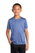 Port & Company PC380Y Youth Dry Zone Performance Moisture Wicking Short Sleeve Crewneck T-Shirt Carolina Blue Model Front