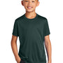 Port & Company Youth Dry Zone Performance Moisture Wicking Short Sleeve Crewneck T-Shirt - Dark Green