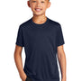 Port & Company Youth Dry Zone Performance Moisture Wicking Short Sleeve Crewneck T-Shirt - Deep Navy Blue