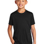 Port & Company Youth Dry Zone Performance Moisture Wicking Short Sleeve Crewneck T-Shirt - Jet Black