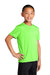 Port & Company PC380Y Youth Dry Zone Performance Moisture Wicking Short Sleeve Crewneck T-Shirt Neon Green Model 3q