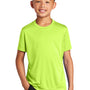 Port & Company Youth Dry Zone Performance Moisture Wicking Short Sleeve Crewneck T-Shirt - Neon Yellow