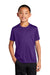 Port & Company PC380Y Youth Dry Zone Performance Moisture Wicking Short Sleeve Crewneck T-Shirt Team Purple Model Front