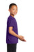 Port & Company PC380Y Youth Dry Zone Performance Moisture Wicking Short Sleeve Crewneck T-Shirt Team Purple Model Side