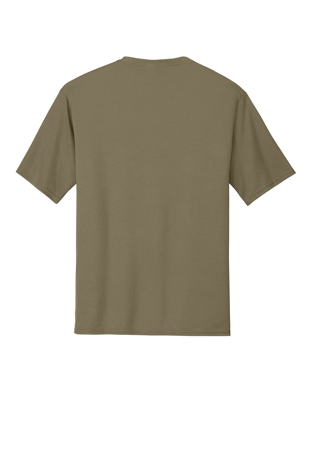 Port & Company PC380 Mens Dry Zone Performance Moisture Wicking Short Sleeve Crewneck T-Shirt Coyote Brown Flat Back