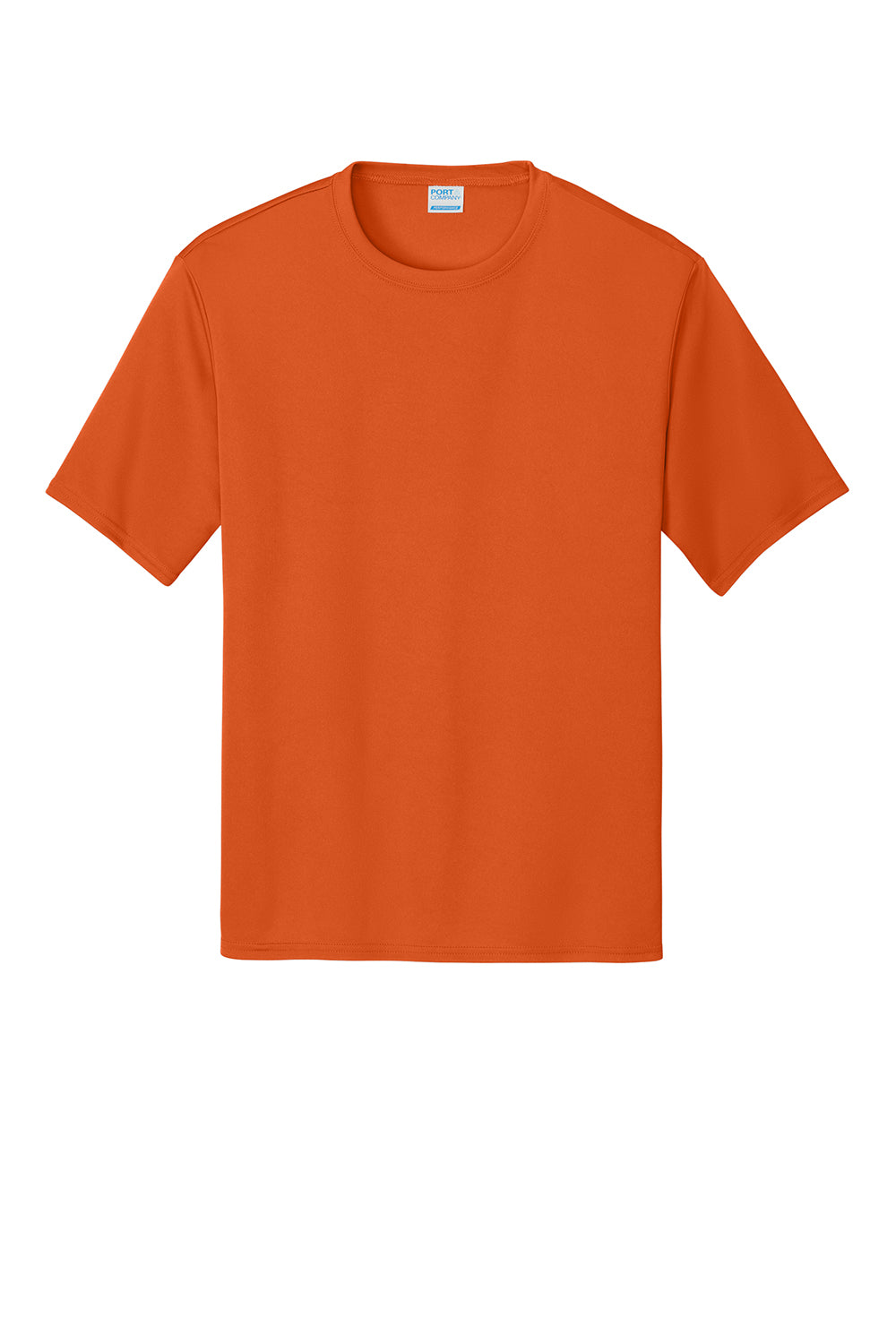 Port & Company PC380 Mens Dry Zone Performance Moisture Wicking Short Sleeve Crewneck T-Shirt Deep Orange Flat Front