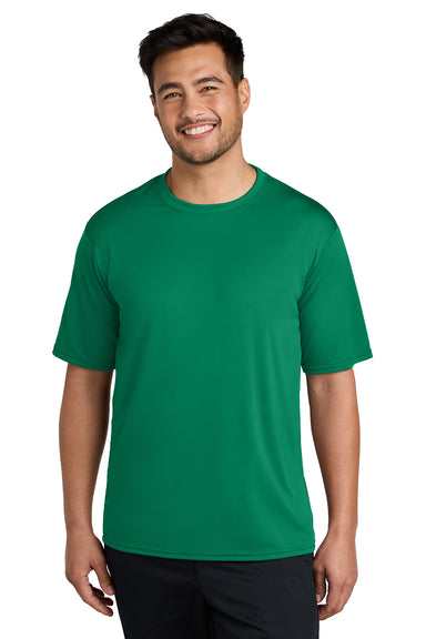 Port & Company PC380 Mens Dry Zone Performance Moisture Wicking Short Sleeve Crewneck T-Shirt Kelly Green Model Front