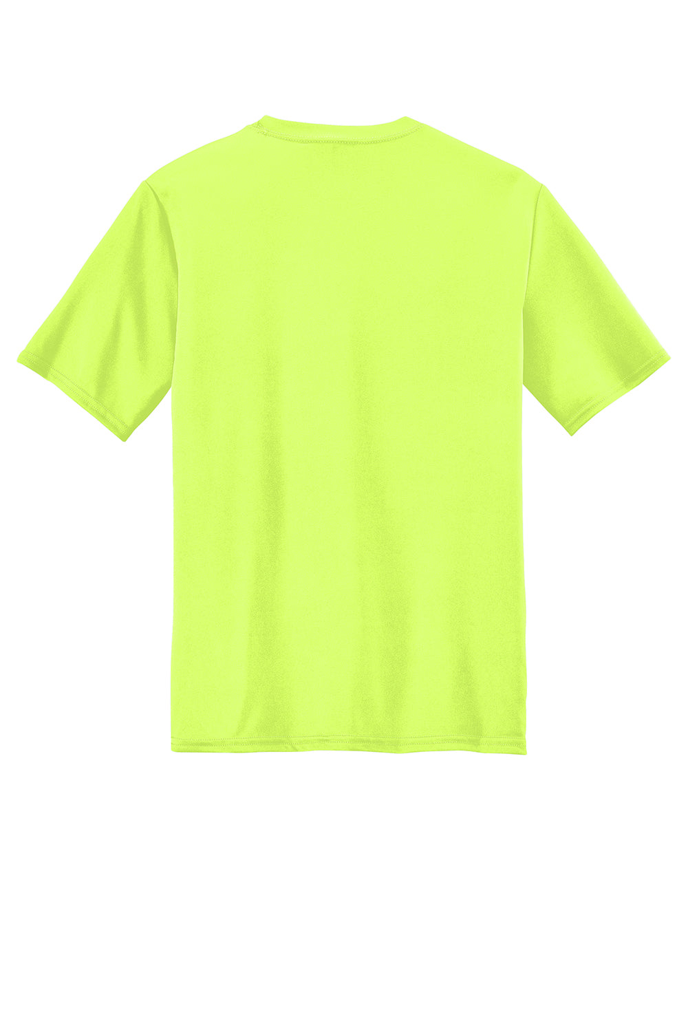 Port & Company PC380 Mens Dry Zone Performance Moisture Wicking Short Sleeve Crewneck T-Shirt Neon Yellow Flat Back