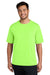 Port & Company PC380 Mens Dry Zone Performance Moisture Wicking Short Sleeve Crewneck T-Shirt Neon Green Model Front