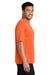 Port & Company PC380 Mens Dry Zone Performance Moisture Wicking Short Sleeve Crewneck T-Shirt Neon Orange Model Side