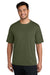 Port & Company PC380 Mens Dry Zone Performance Moisture Wicking Short Sleeve Crewneck T-Shirt Olive Drab Green Model Front