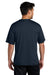 Port & Company PC380 Mens Dry Zone Performance Moisture Wicking Short Sleeve Crewneck T-Shirt True Navy Blue Model Back