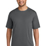 Port & Company Mens Dry Zone Performance Moisture Wicking Short Sleeve Crewneck T-Shirt - Charcoal Grey