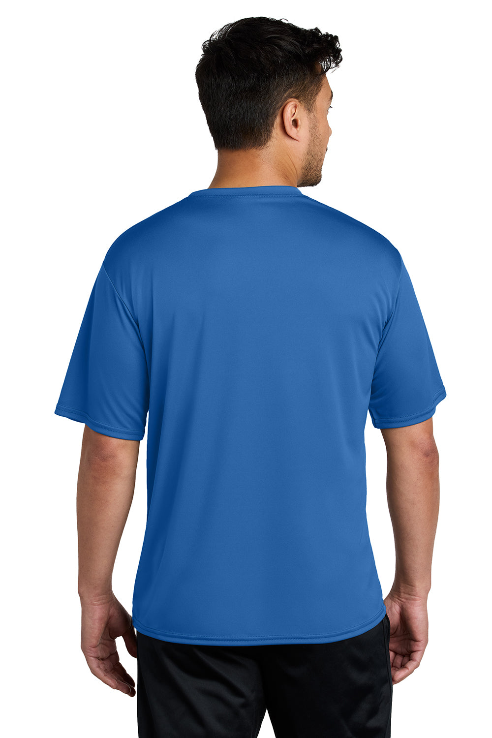 Port & Company PC380 Mens Dry Zone Performance Moisture Wicking Short Sleeve Crewneck T-Shirt Royal Blue Model Back