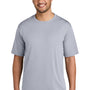 Port & Company Mens Dry Zone Performance Moisture Wicking Short Sleeve Crewneck T-Shirt - Silver Grey