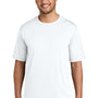 Port & Company Mens Dry Zone Performance Moisture Wicking Short Sleeve Crewneck T-Shirt - White