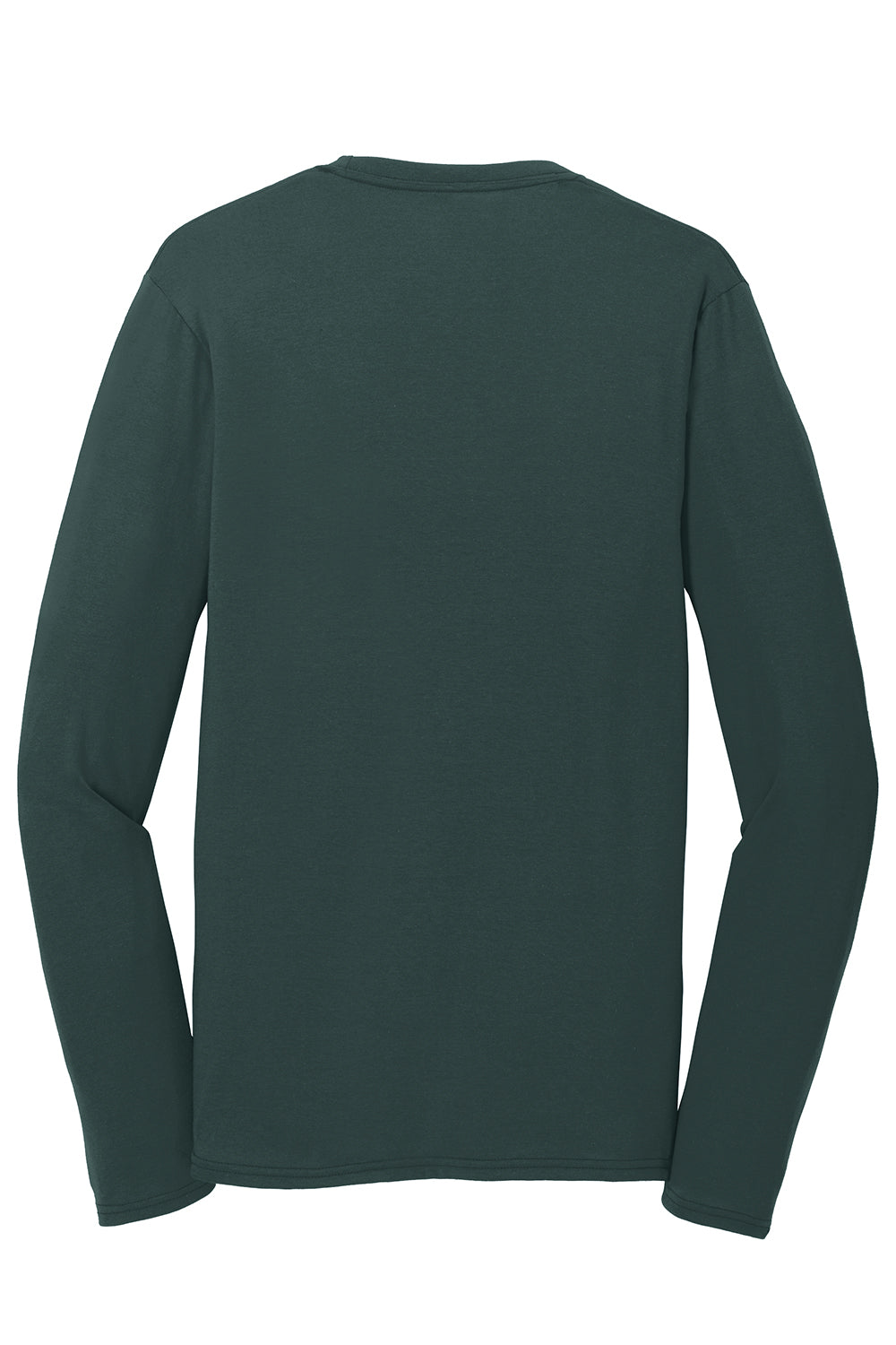 Port & Company PC381LS Mens Dry Zone Performance Moisture Wicking Long Sleeve Crewneck T-Shirt Dark Green Flat Back