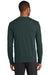 Port & Company PC381LS Mens Dry Zone Performance Moisture Wicking Long Sleeve Crewneck T-Shirt Dark Green Model Back