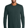 Port & Company Mens Dry Zone Performance Moisture Wicking Long Sleeve Crewneck T-Shirt - Dark Green