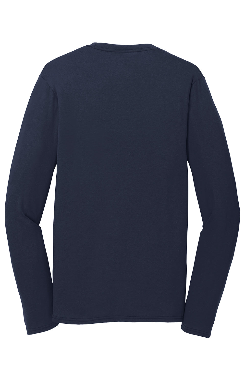 Port & Company PC381LS Mens Dry Zone Performance Moisture Wicking Long Sleeve Crewneck T-Shirt Deep Navy Blue Flat Back