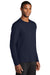 Port & Company PC381LS Mens Dry Zone Performance Moisture Wicking Long Sleeve Crewneck T-Shirt Deep Navy Blue Model 3q