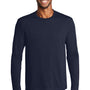 Port & Company Mens Dry Zone Performance Moisture Wicking Long Sleeve Crewneck T-Shirt - Deep Navy Blue