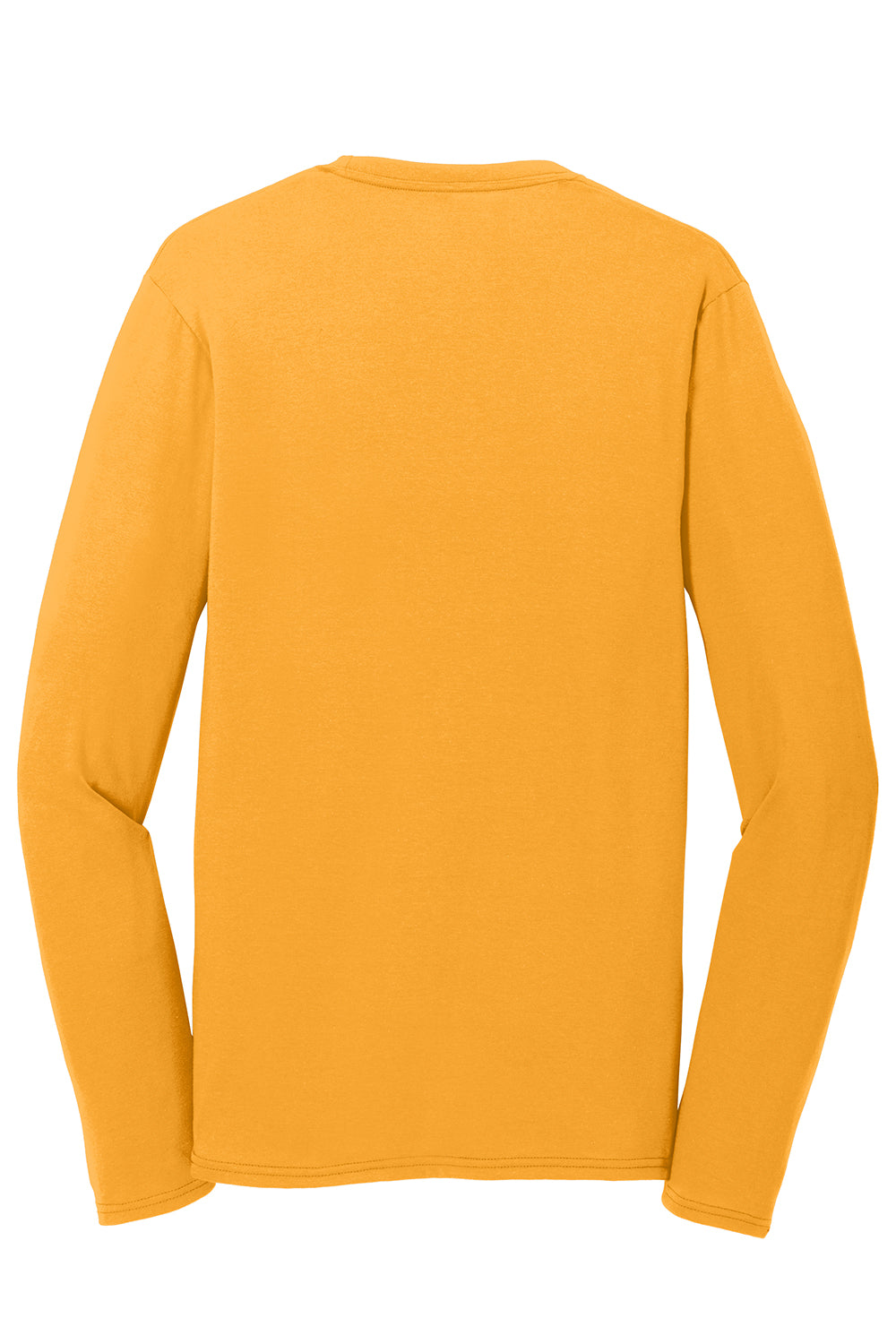 Port & Company PC381LS Mens Dry Zone Performance Moisture Wicking Long Sleeve Crewneck T-Shirt Gold Flat Back