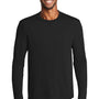 Port & Company Mens Dry Zone Performance Moisture Wicking Long Sleeve Crewneck T-Shirt - Jet Black