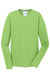 Port & Company PC381LS Mens Dry Zone Performance Moisture Wicking Long Sleeve Crewneck T-Shirt Lime Green Flat Front