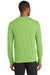 Port & Company PC381LS Mens Dry Zone Performance Moisture Wicking Long Sleeve Crewneck T-Shirt Lime Green Model Back