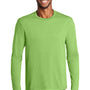 Port & Company Mens Dry Zone Performance Moisture Wicking Long Sleeve Crewneck T-Shirt - Lime Green