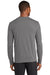 Port & Company PC381LS Mens Dry Zone Performance Moisture Wicking Long Sleeve Crewneck T-Shirt Medium Grey Model Back