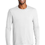 Port & Company Mens Dry Zone Performance Moisture Wicking Long Sleeve Crewneck T-Shirt - White