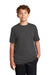 Port & Company PC381Y Youth Dry Zone Performance Moisture Wicking Short Sleeve Crewneck T-Shirt Charcoal Grey Model Front