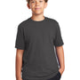 Port & Company Youth Dry Zone Performance Moisture Wicking Short Sleeve Crewneck T-Shirt - Charcoal Grey