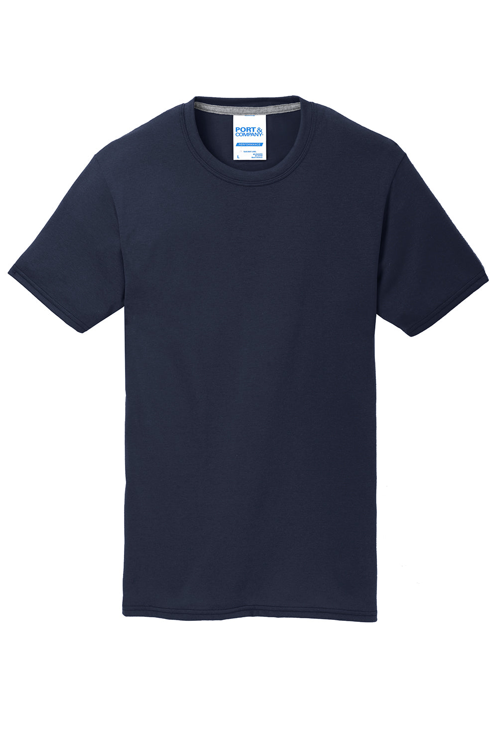 Port & Company PC381Y Youth Dry Zone Performance Moisture Wicking Short Sleeve Crewneck T-Shirt Deep Navy Blue Flat Front