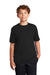 Port & Company PC381Y Youth Dry Zone Performance Moisture Wicking Short Sleeve Crewneck T-Shirt Jet Black Model Front