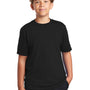 Port & Company Youth Dry Zone Performance Moisture Wicking Short Sleeve Crewneck T-Shirt - Jet Black