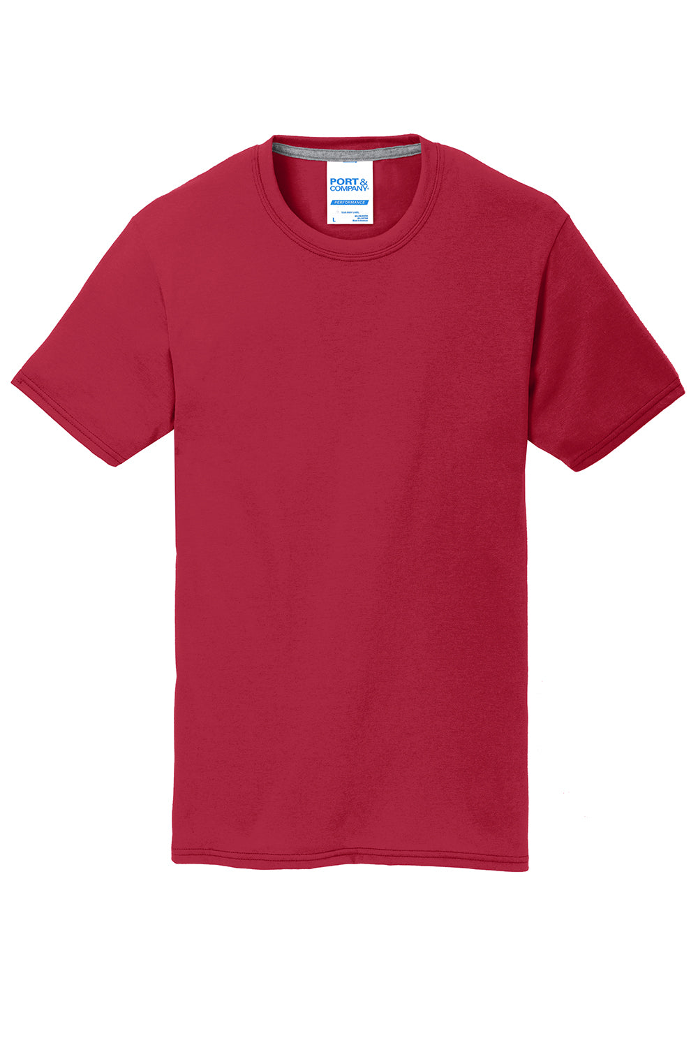 Port & Company PC381Y Youth Dry Zone Performance Moisture Wicking Short Sleeve Crewneck T-Shirt Red Flat Front