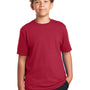 Port & Company Youth Dry Zone Performance Moisture Wicking Short Sleeve Crewneck T-Shirt - Red