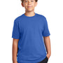 Port & Company Youth Dry Zone Performance Moisture Wicking Short Sleeve Crewneck T-Shirt - True Royal Blue