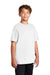 Port & Company PC381Y Youth Dry Zone Performance Moisture Wicking Short Sleeve Crewneck T-Shirt White Model 3q