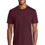 Port & Company Mens Dry Zone Performance Moisture Wicking Short Sleeve Crewneck T-Shirt - Athletic Maroon