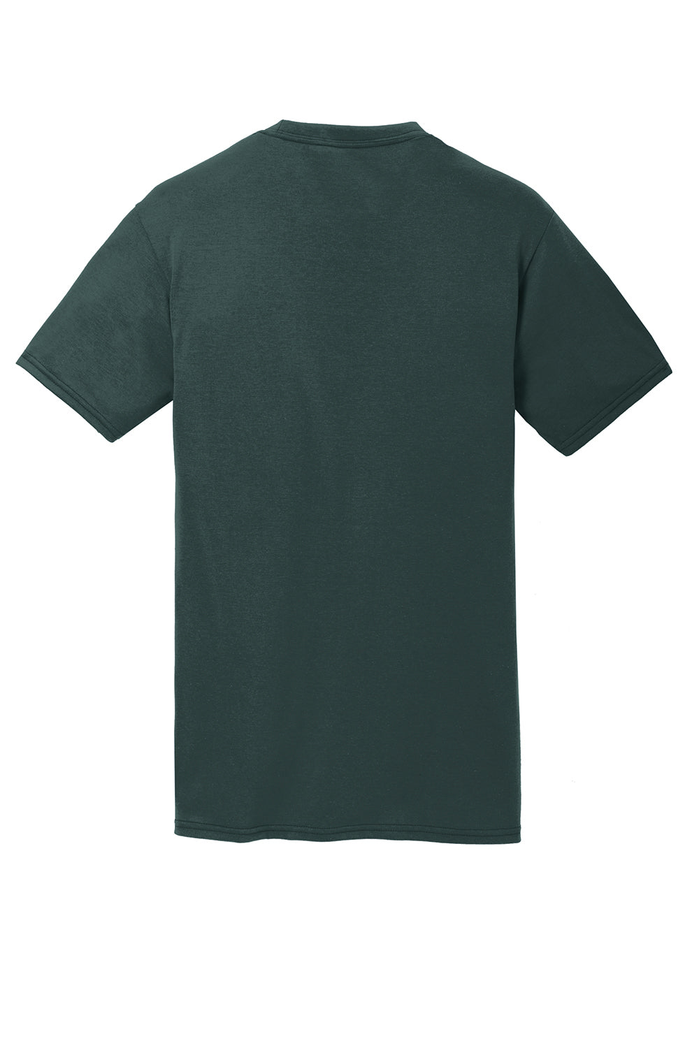 Port & Company PC381 Mens Dry Zone Performance Moisture Wicking Short Sleeve Crewneck T-Shirt Dark Green Flat Back