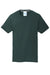 Port & Company PC381 Mens Dry Zone Performance Moisture Wicking Short Sleeve Crewneck T-Shirt Dark Green Flat Front