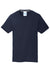 Port & Company PC381 Mens Dry Zone Performance Moisture Wicking Short Sleeve Crewneck T-Shirt Deep Navy Blue Flat Front